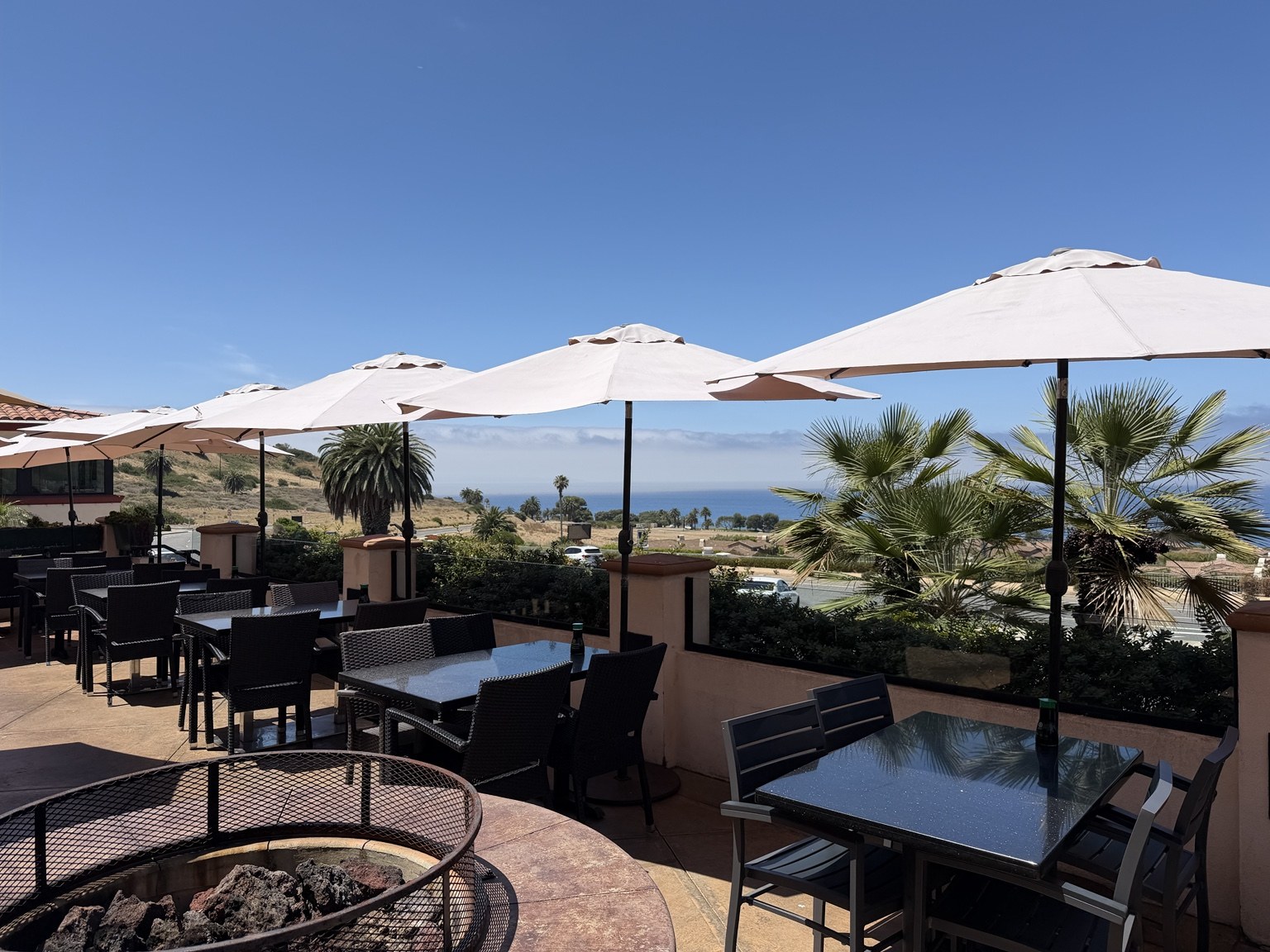 Ocean-view patio during the day at Asaka Japanese Cuisine